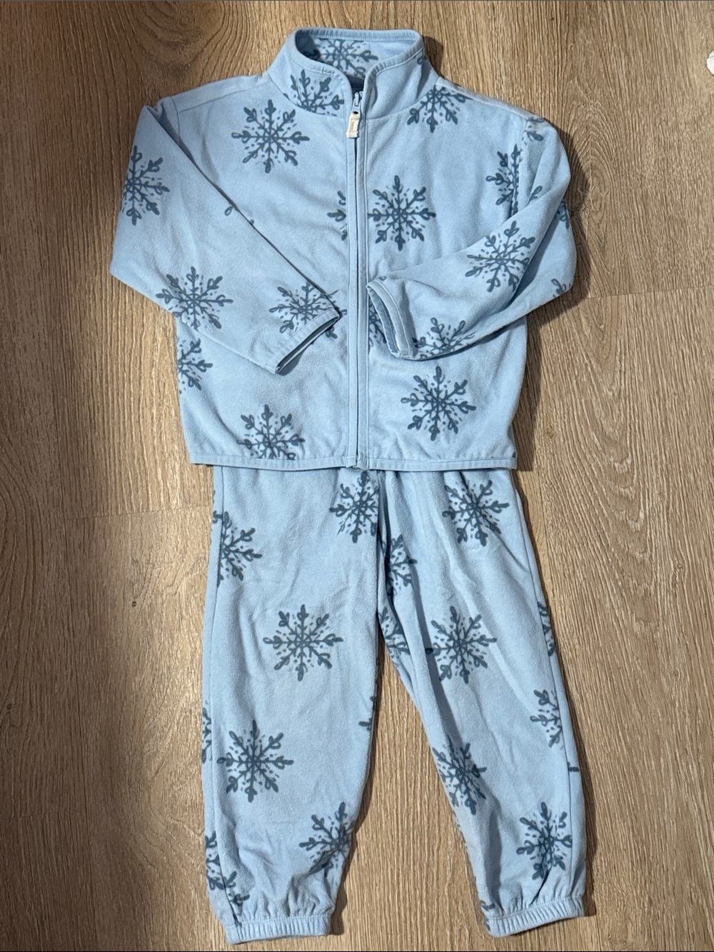 OshKosh B'gosh Light Blue Snowflake Fleece Pajama Set